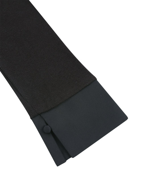 BUTTON COLLAR KNIT LONGSLEEVE [BLACK]