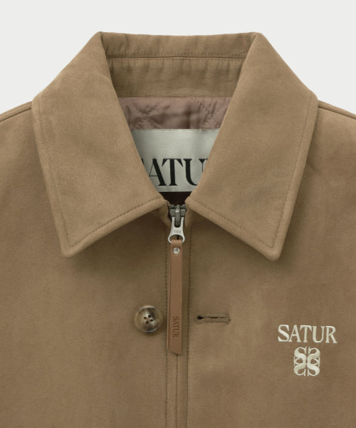 (W) Teo Faux Suede Short Jacket Beige