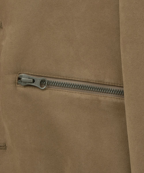 (W) Teo Faux Suede Short Jacket Beige
