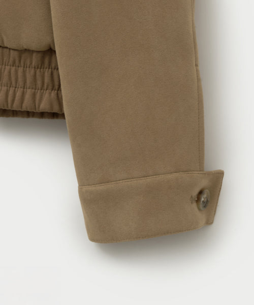 (W) Teo Faux Suede Short Jacket Beige