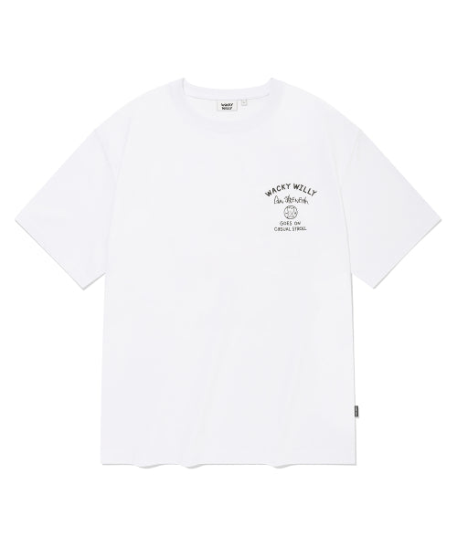 typo graphic short-sleeved T-shirt white