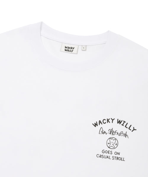 typo graphic short-sleeved T-shirt white