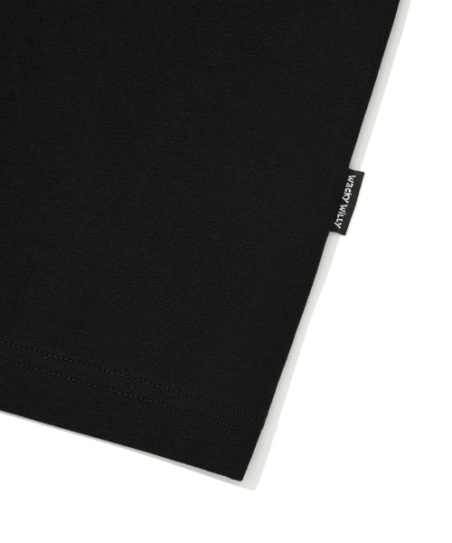 Wakiwillie typo graphic short-sleeved T-shirt black
