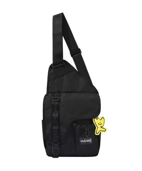 Corduroy Webbing Body Bag Black