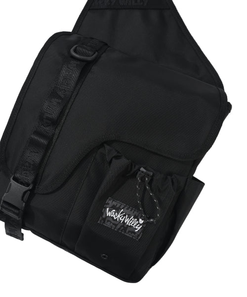 Corduroy Webbing Body Bag Black