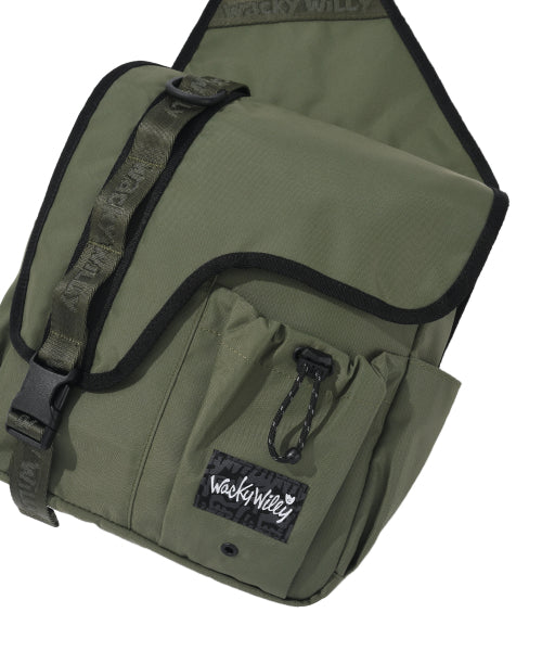 Corduroy Webbing Body Bag Khaki
