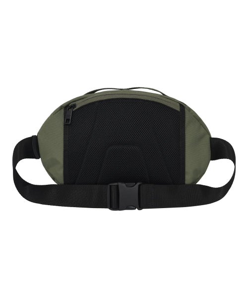 Corduroy webbing sling bag khaki
