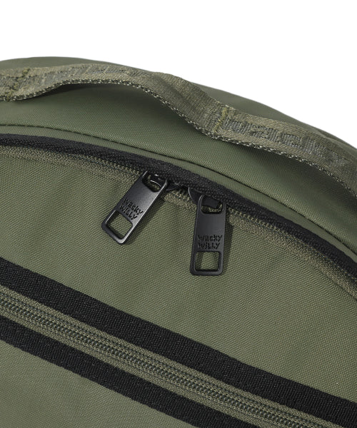 Corduroy webbing sling bag khaki