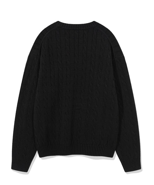Basic Cable Organization Pullover Black