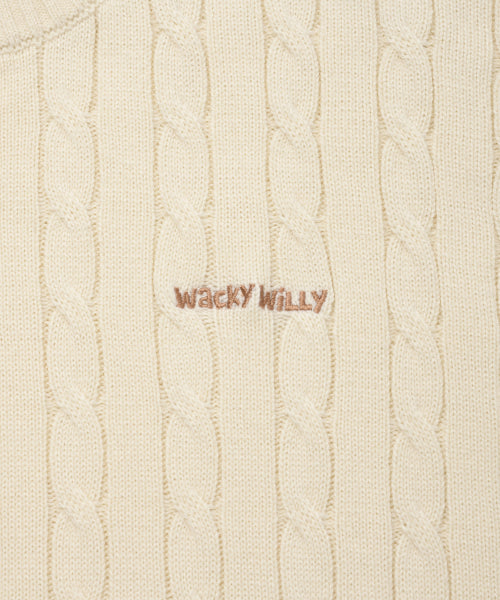 Basic Cable Tissue Pullover Cream