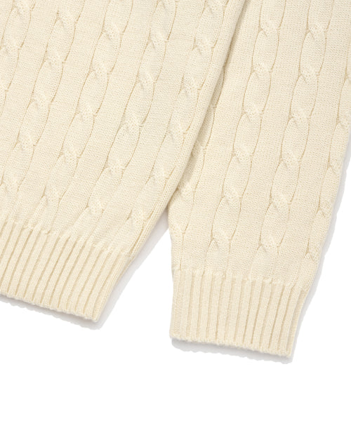 Basic Cable Tissue Pullover Cream