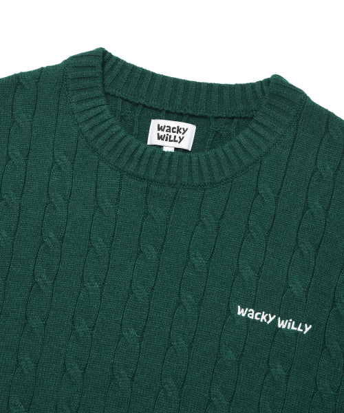 Basic Cable Organization Pullover Green