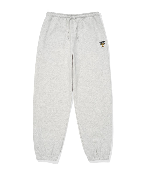 Basic sweater jogger pants light gray