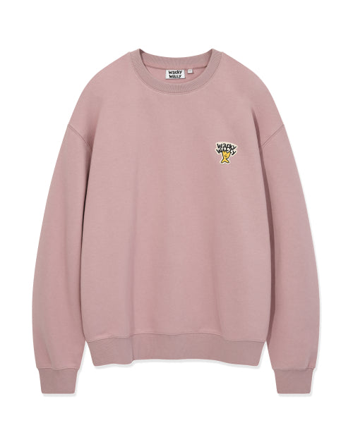 Basic logo and pen sweatshirt pink