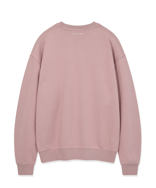 Basic logo and pen sweatshirt pink