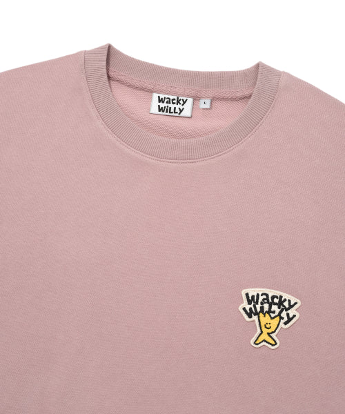 Basic logo and pen sweatshirt pink