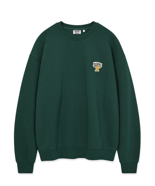 Basic logo and pen sweatshirt green
