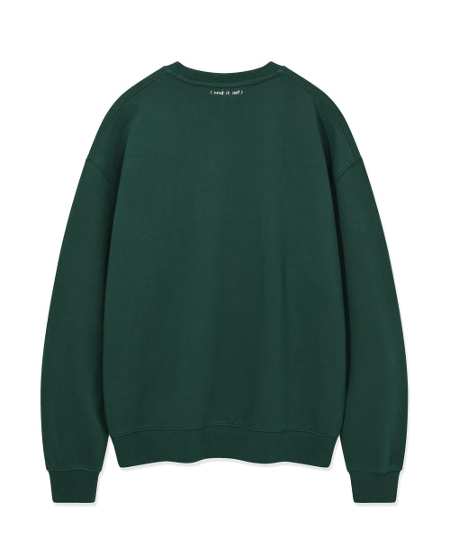 Basic logo and pen sweatshirt green