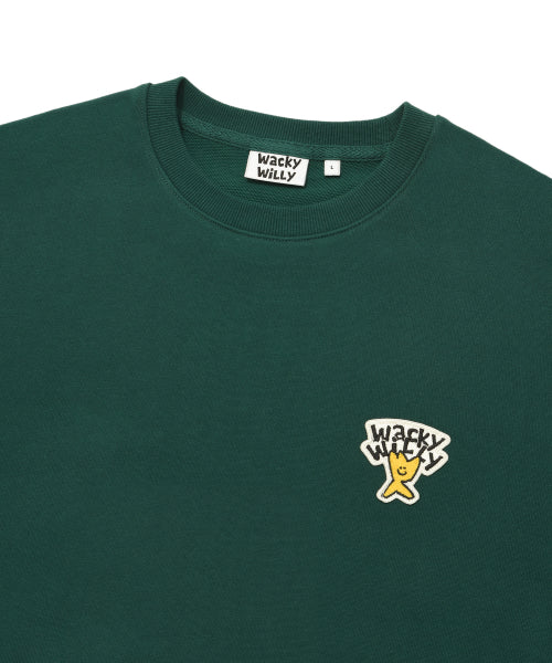 Basic logo and pen sweatshirt green
