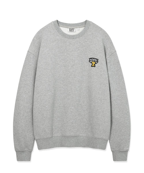 Basic logo and pen sweatshirt gray