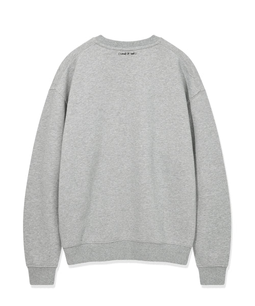 Basic logo and pen sweatshirt gray