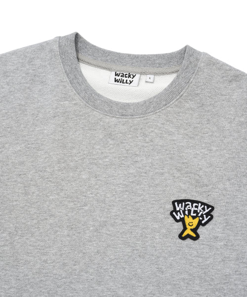 Basic logo and pen sweatshirt gray