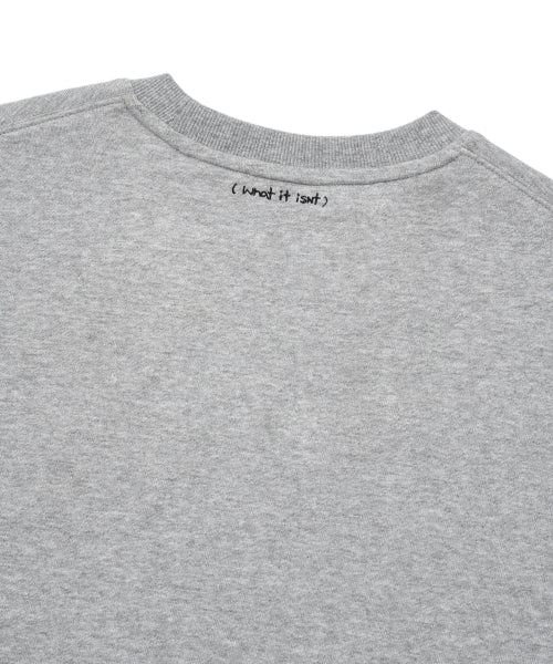 Basic logo and pen sweatshirt gray