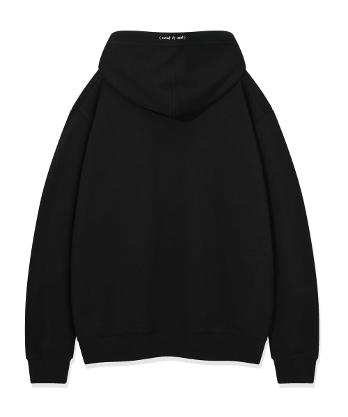 Basic Logo Wappen Hood Black
