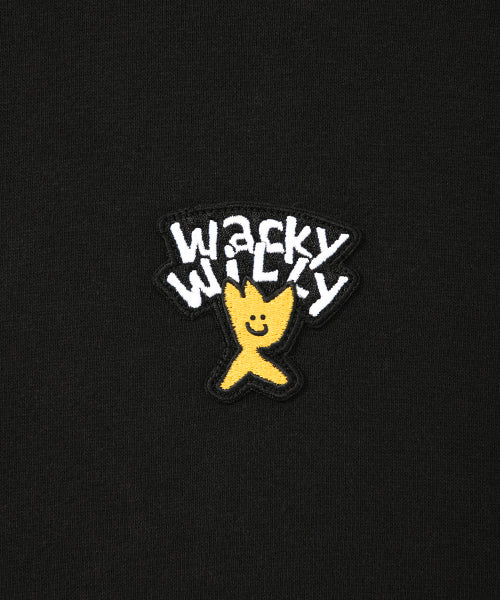 Basic logo hooded zip-up black