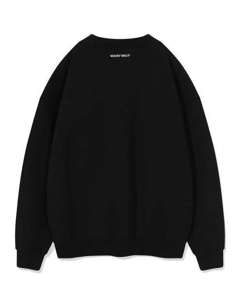 Jersey V-neck pocket cardigan black