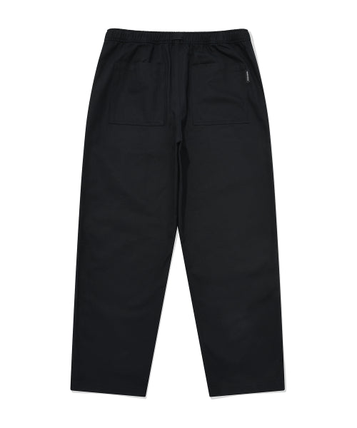 Webbing Belt Cotton Pants Black