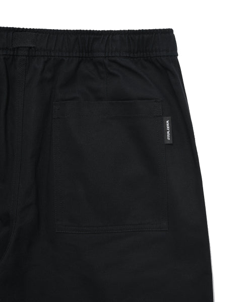 Webbing Belt Cotton Pants Black