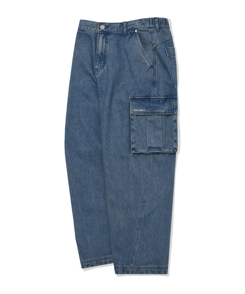 cargo denim pants blue