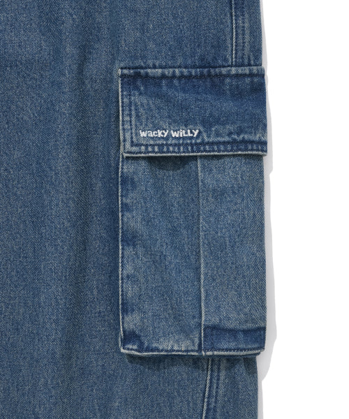 cargo denim pants blue