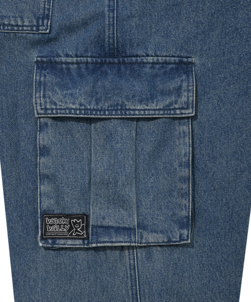 cargo denim pants blue
