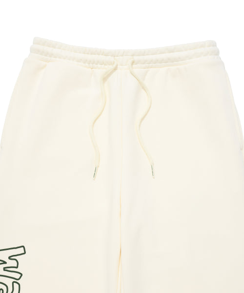typo graphic sweatpants cream