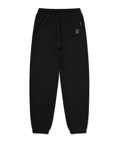 typo graphic sweat pants black