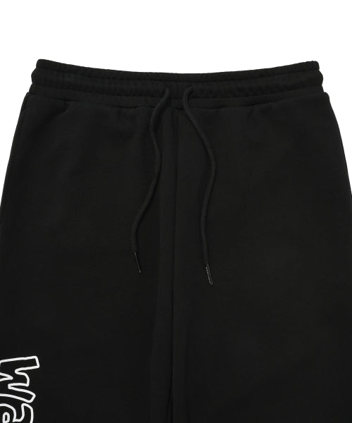 typo graphic sweat pants black