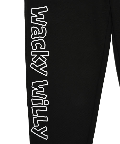 typo graphic sweat pants black