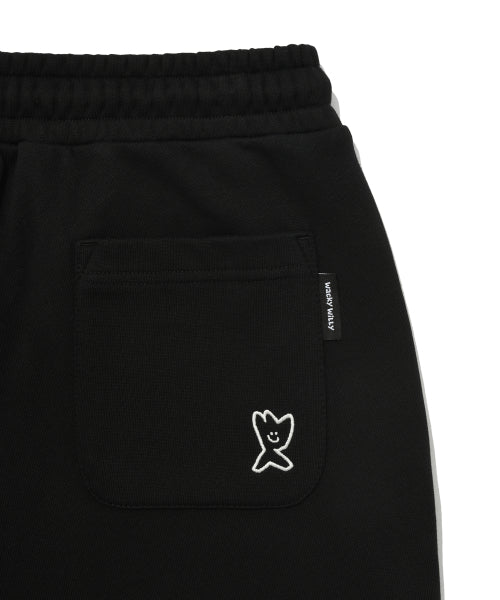 typo graphic sweat pants black