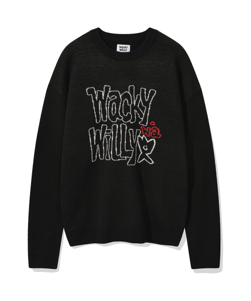 typo pull-over sweater black