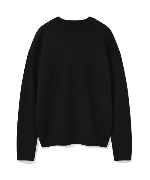 typo pull-over sweater black