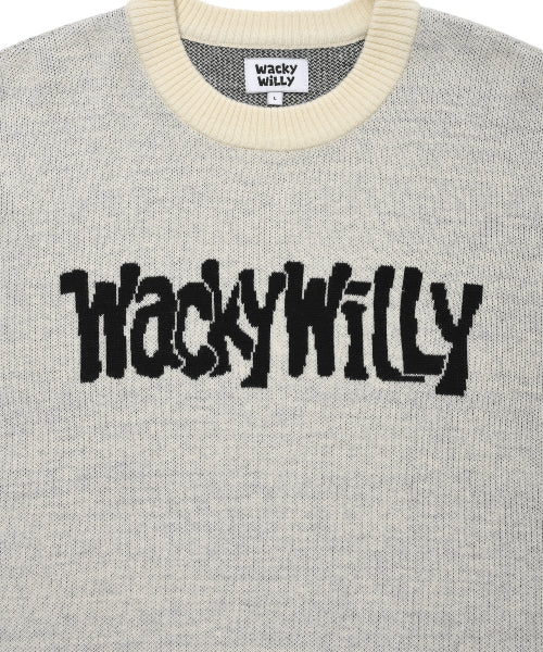 Lettering Pullover Sweater Ivory