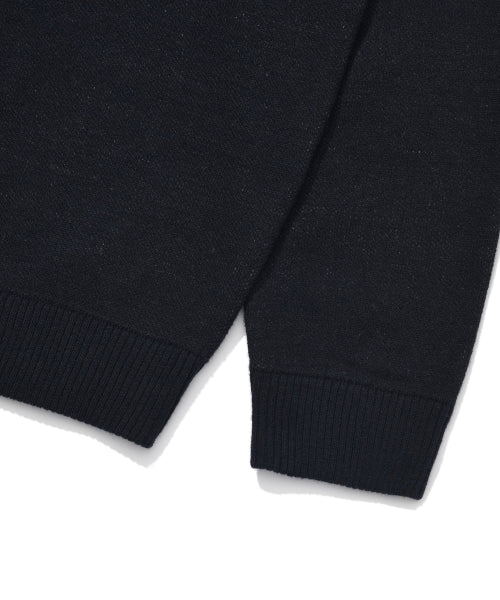 Lettering Pullover Sweater Navy