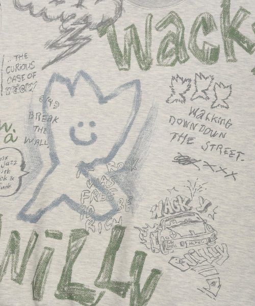 Spray graphic sweatshirt oatmeal