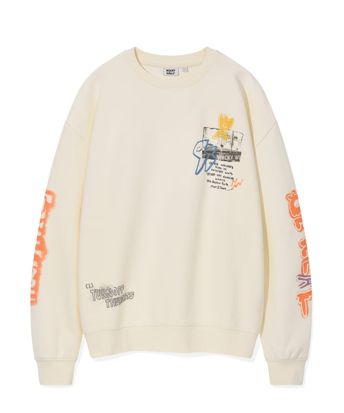 Graffiti sweatshirt cream