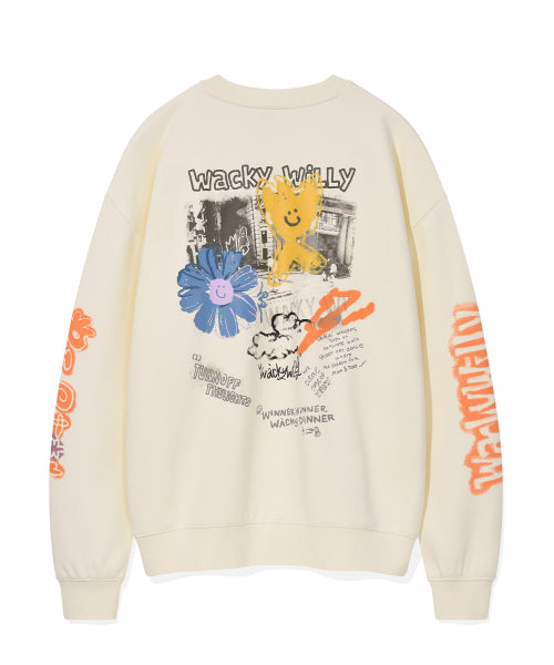 Graffiti sweatshirt cream