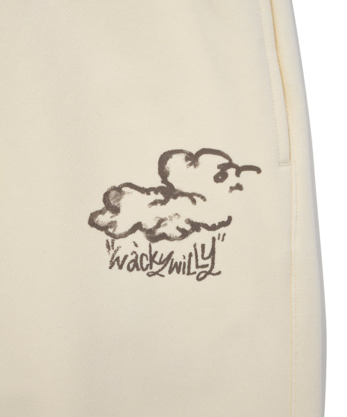 Spray graphic sweatpants cream