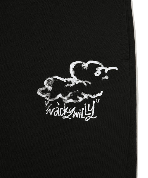 Spray Graphic Sweat Pants Black