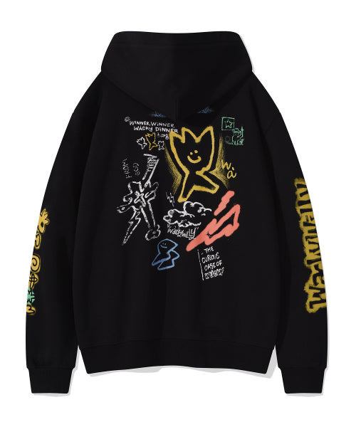 Spray graphic hood black